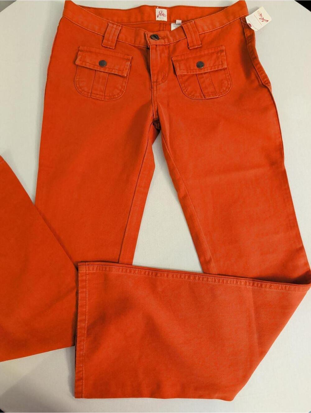 NWT Vintage Joie Burnt Orange LOW RISE Flare Denim Jeans Size 27 Y2K